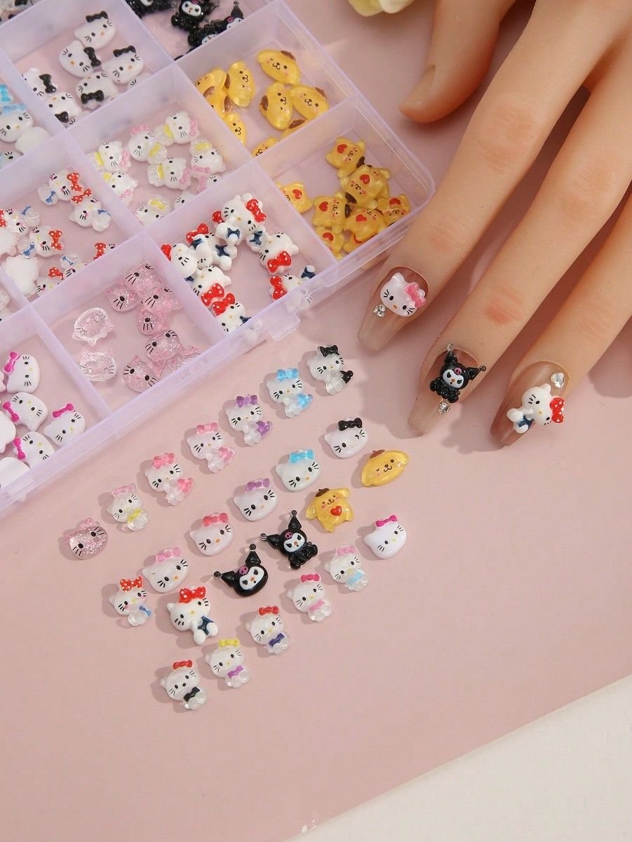 サンリオキャラクター ネイルパーツ デコパーツ 3D キティ クロミ 複数