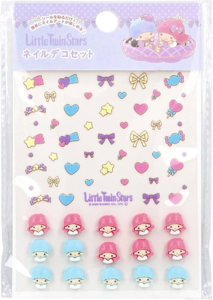 Amazon | サンリオ リトルツインスターズ 立体 ネイルパーツ ネイル